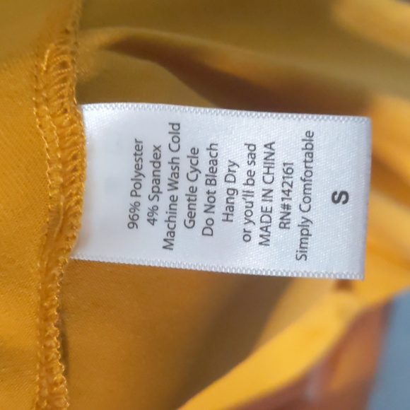 Lula Roe swing dress size S, mustard colour short sleeve front pocket ro… - Picture 7 of 9